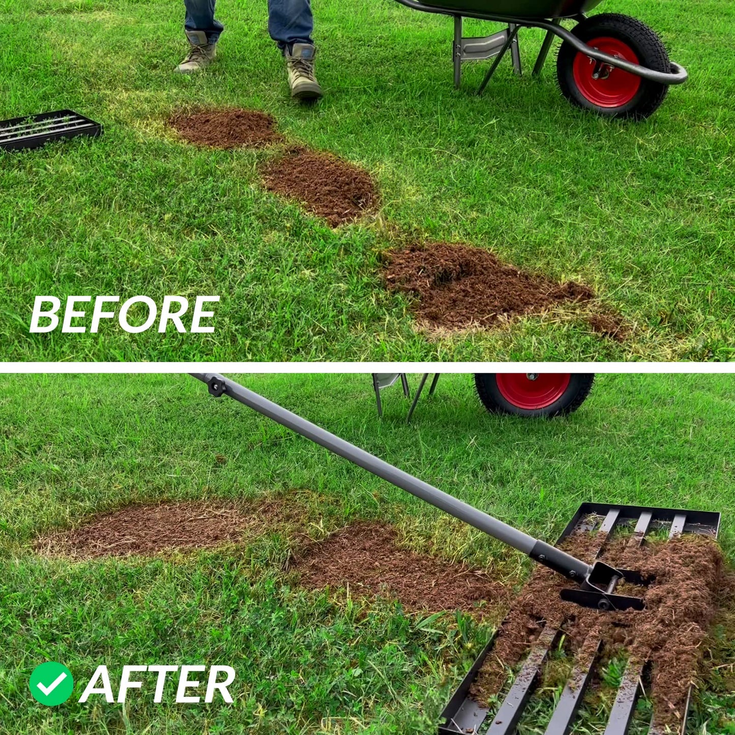 - Walensee Lawn Leveling Rake, 198cm 43×25cm Levelawn Tool