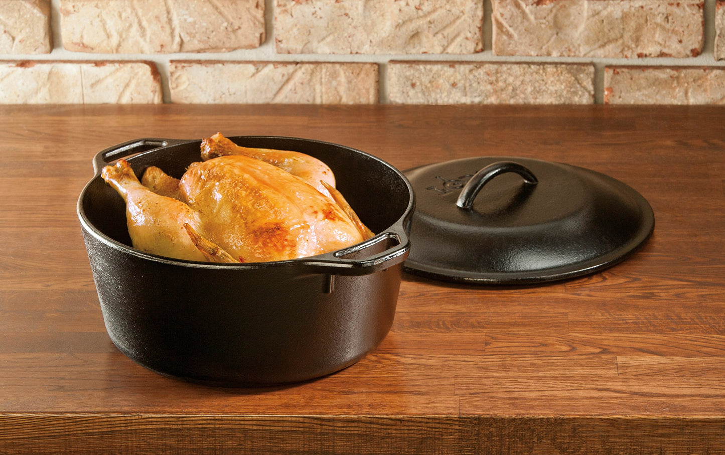 - Lodge | L8DOL3HH41PLT | Cast Iron Dutch Oven with Handle Holders -