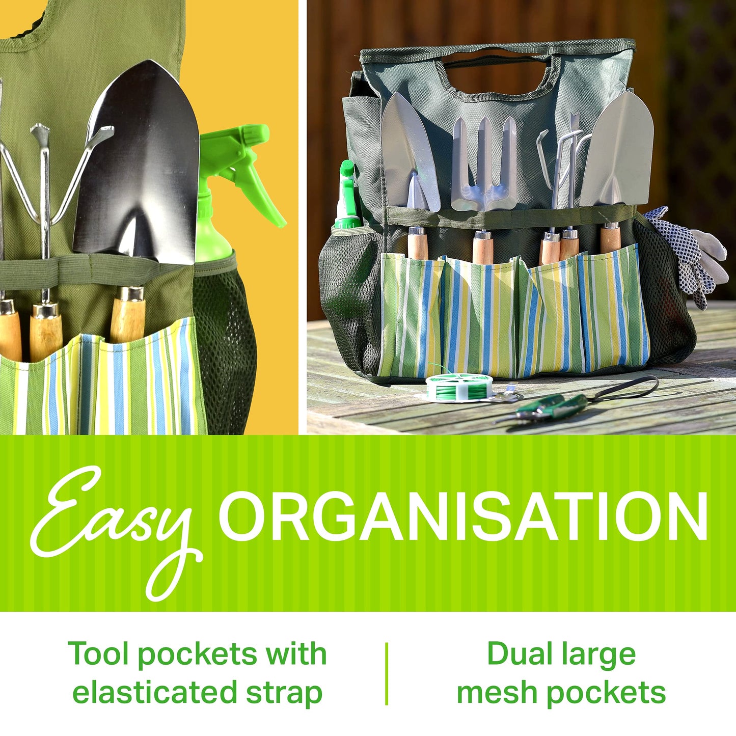 - Plant Theatre Essential Garden Tool Bag | Includes Tools for the Gardener -