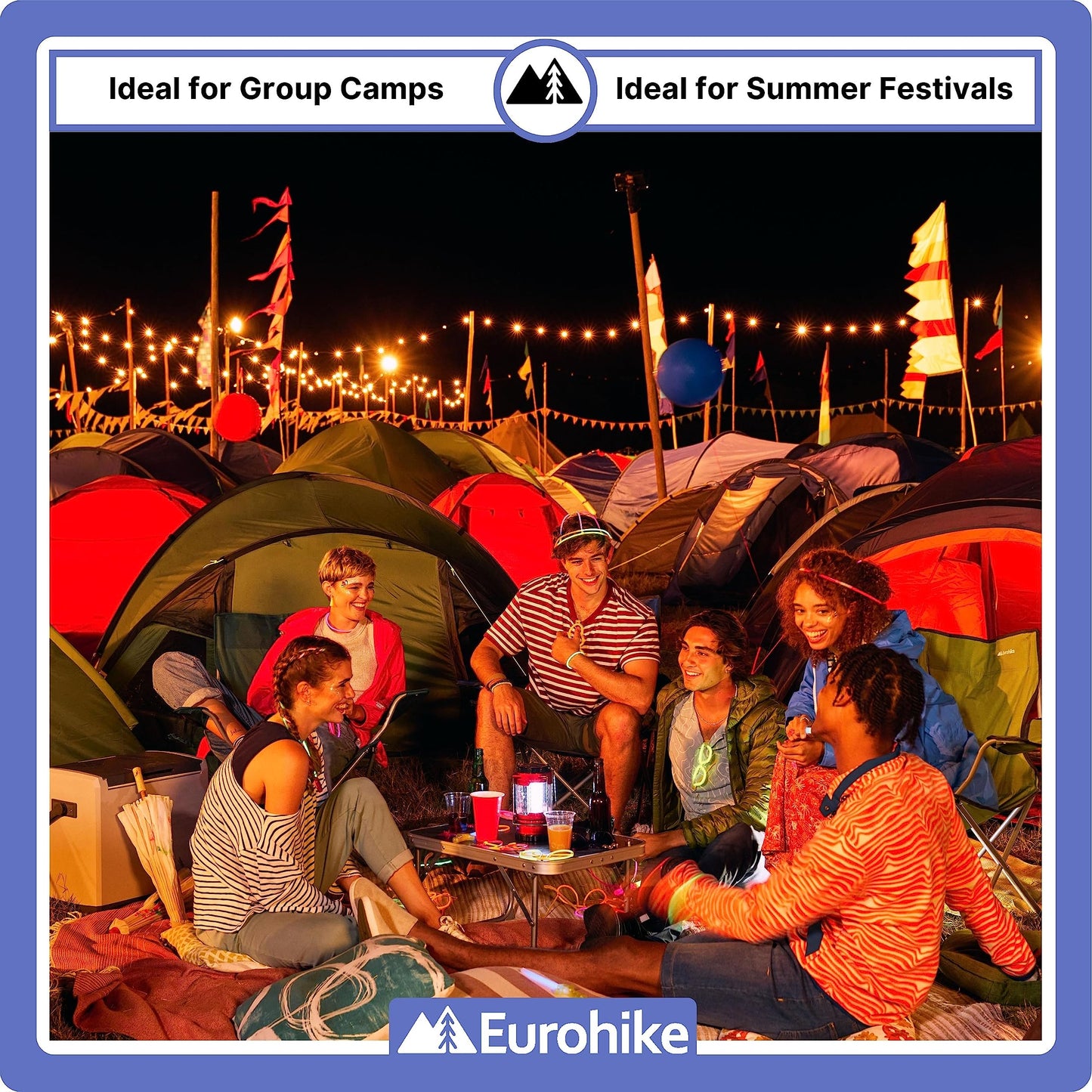 - Eurohike Genus 400 Inflatable 4 Person Air Tent | Separate Bedroom | Living Area | Porch -