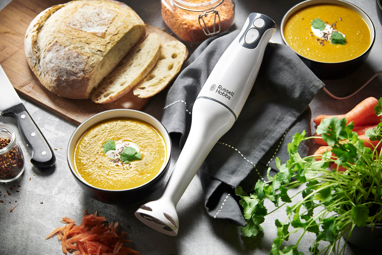 - Russell Hobbs Food Collection Electric Hand Blender | 2 Speeds | Pulse Technology -