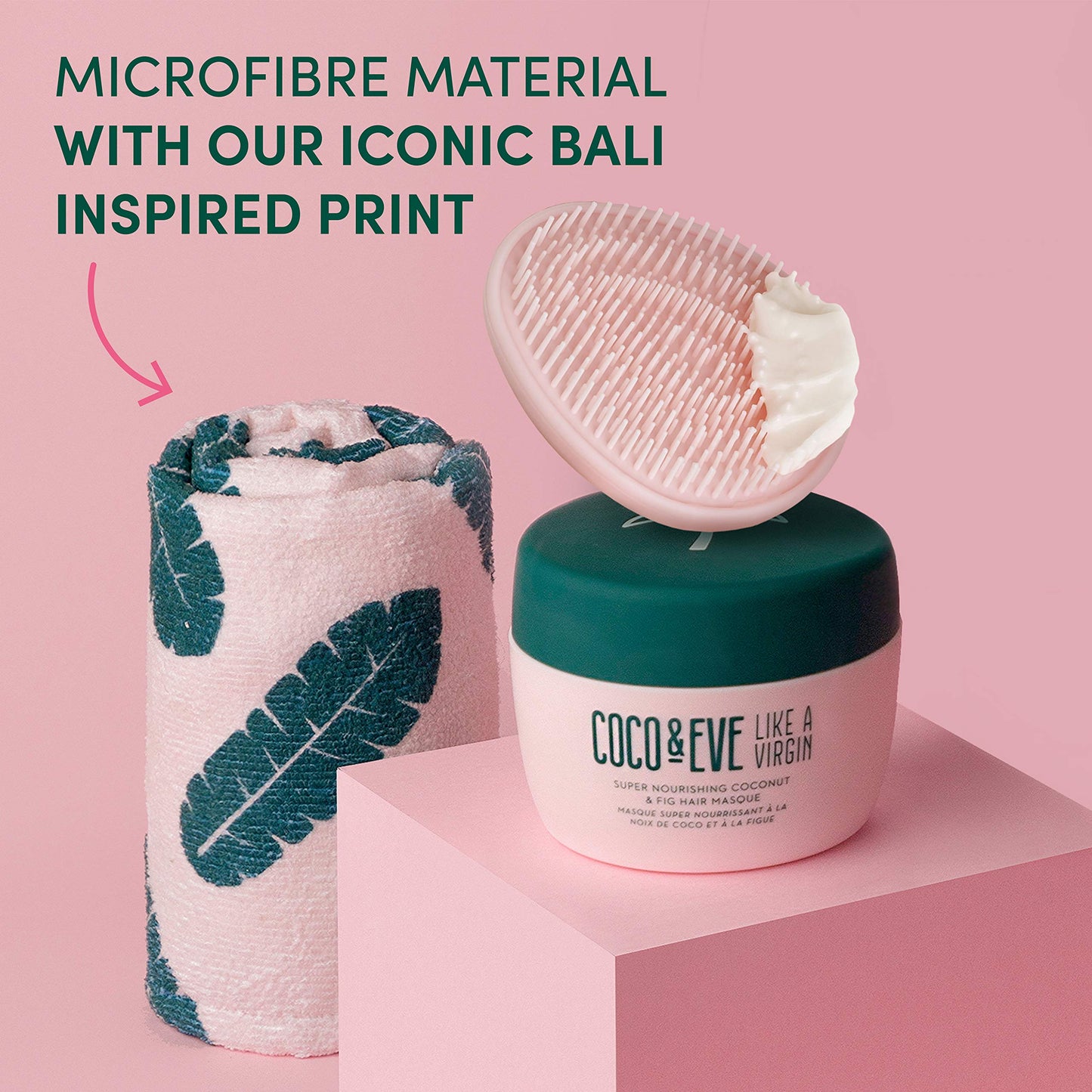 Coco & Eve That’s A Wrap Bundle. Hair Mask, Tangle Tamer and Microfibre Hair Towel Wrap for All Hair Types (212ml)