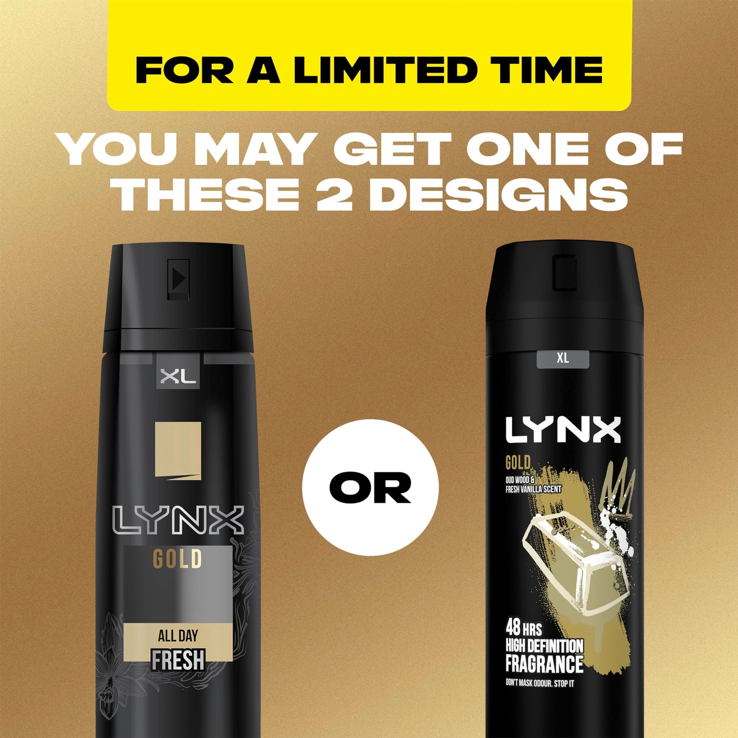 - Lynx Gold Bodyspray | 48 hour Protection -
