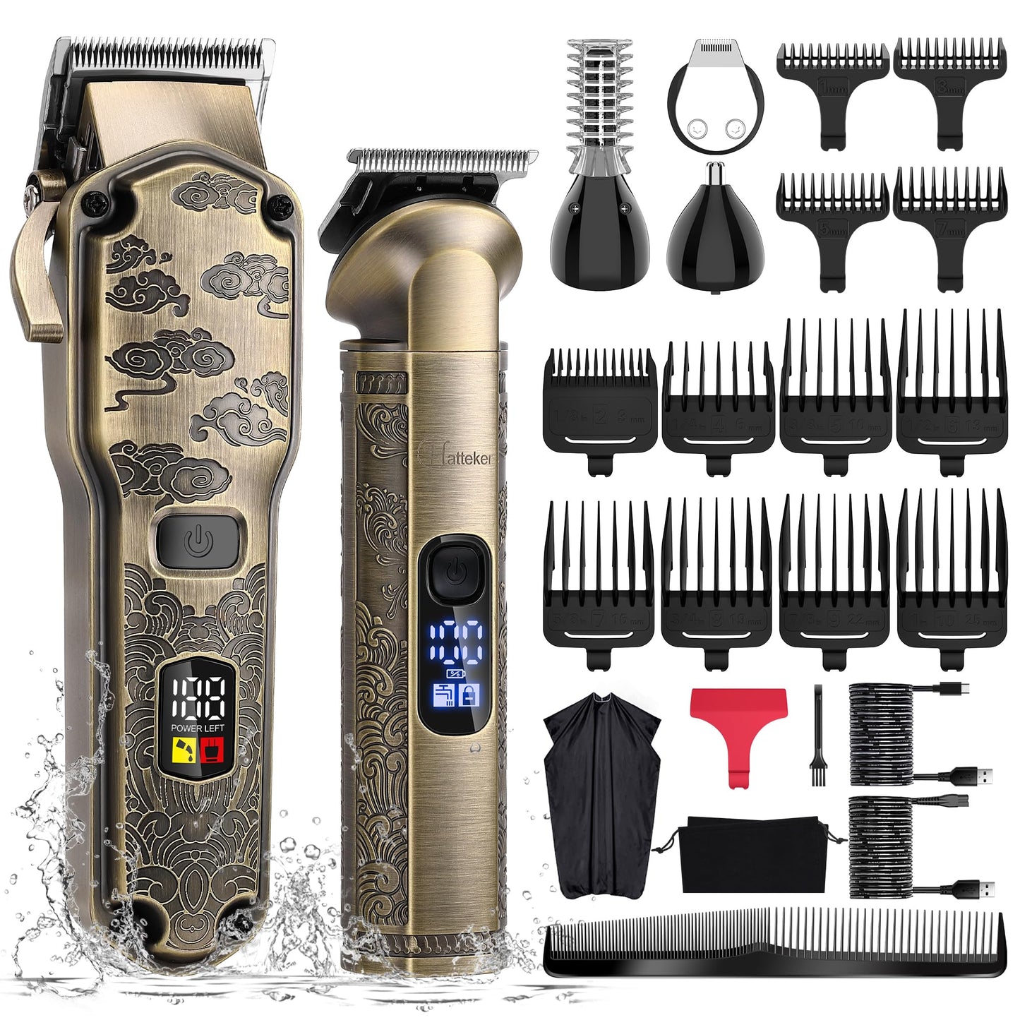 - Hatteker Professional Hair Clippers for Men | Beard Trimmer Clippers and Trimmer Set -