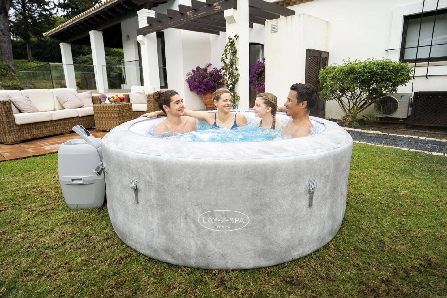 - Lay-Z-Spa Zurich EnergySense Signature | AirJetInflatable Hot Tub | 2-4 person -