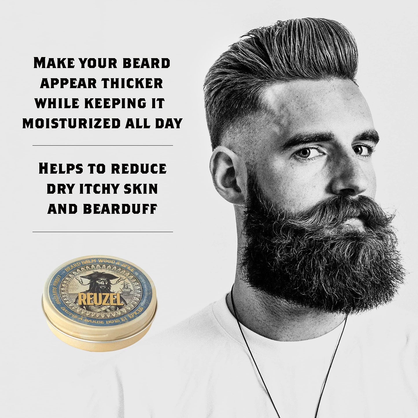 - Reuzel Wood and Spice Beard Balm | Shea Butter and Argan Oil | Formulated to Soften Coarse Hair and Tame Rogue Hairs | 35 g -