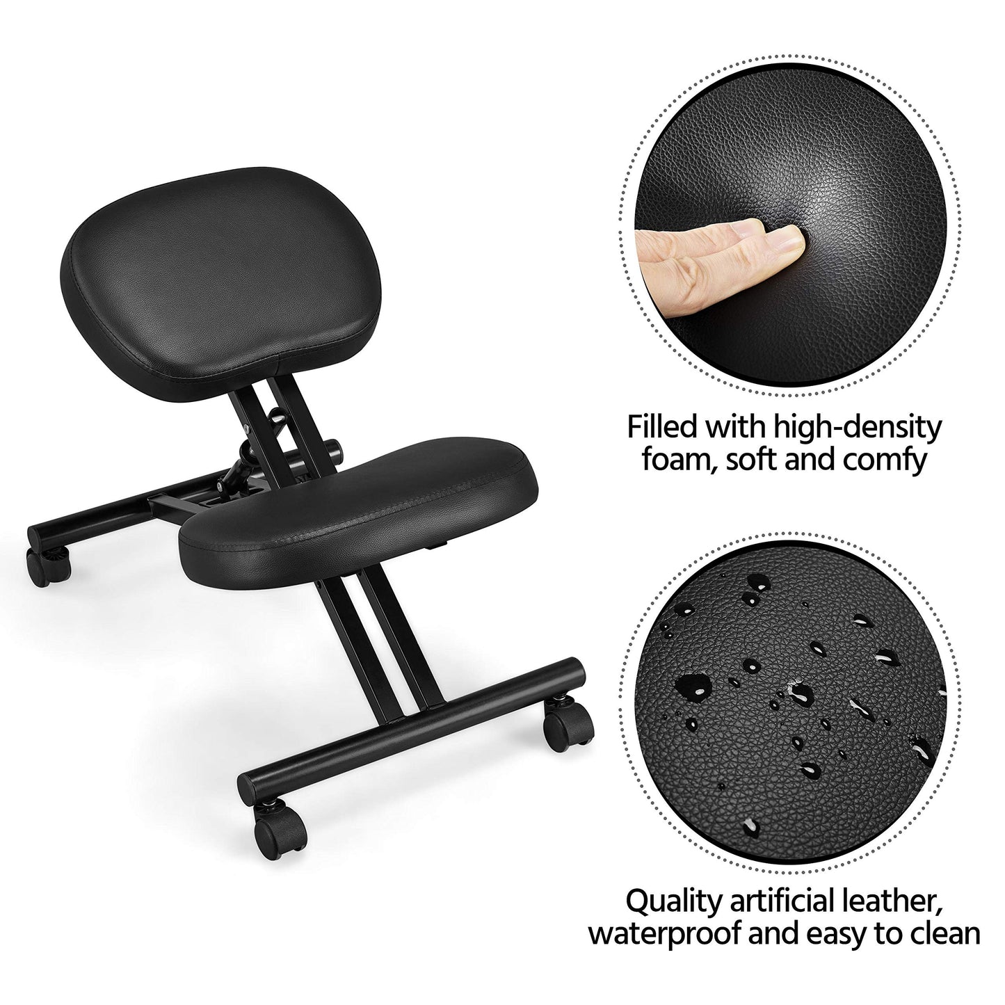 - Yaheetech Kneeling Chair Ergonomic Office Stool Knee Support Chair.