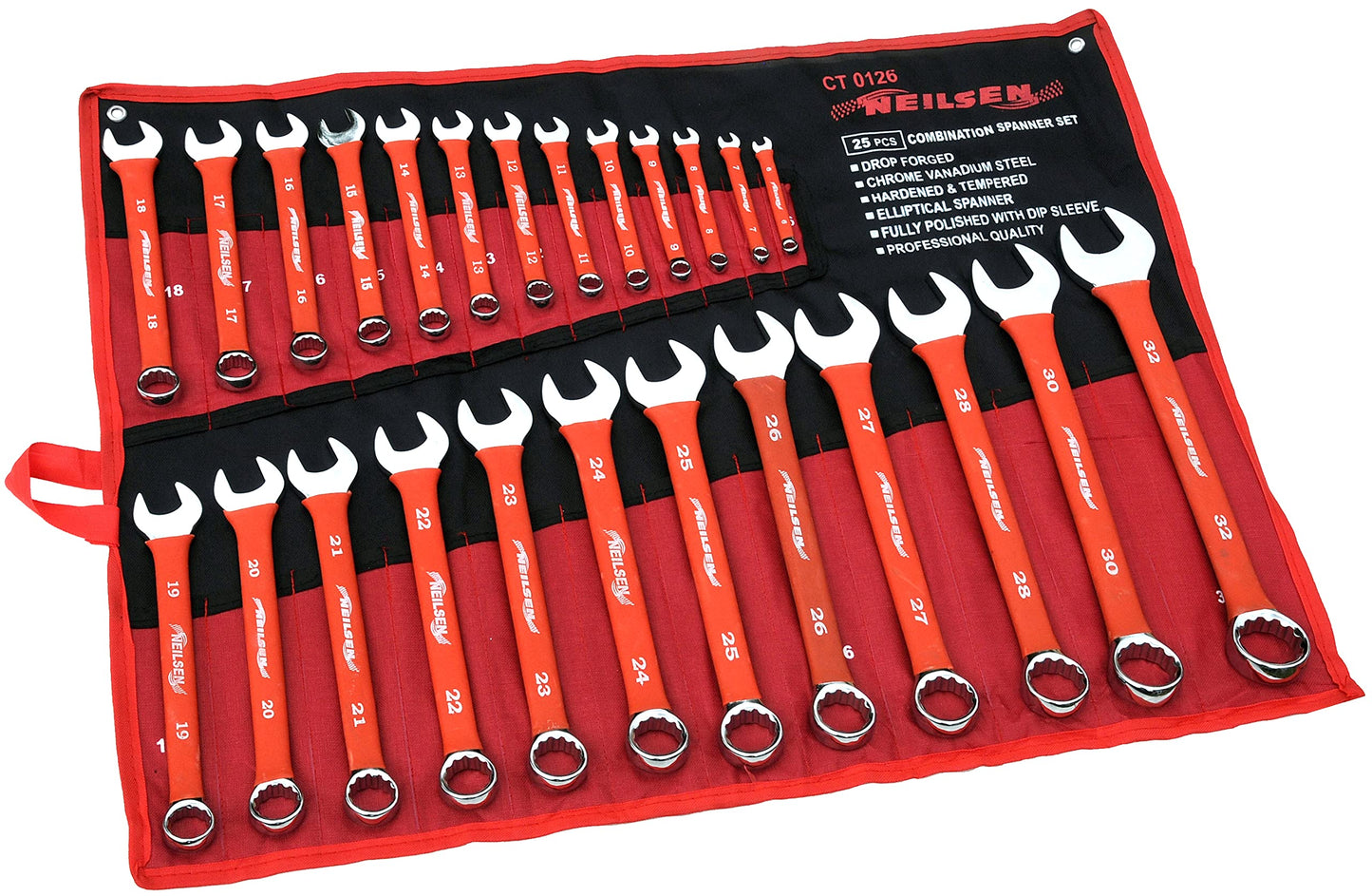 - Neilsen CT0126 6-32 mm | Combination Spanner Set | (25-Piece) -