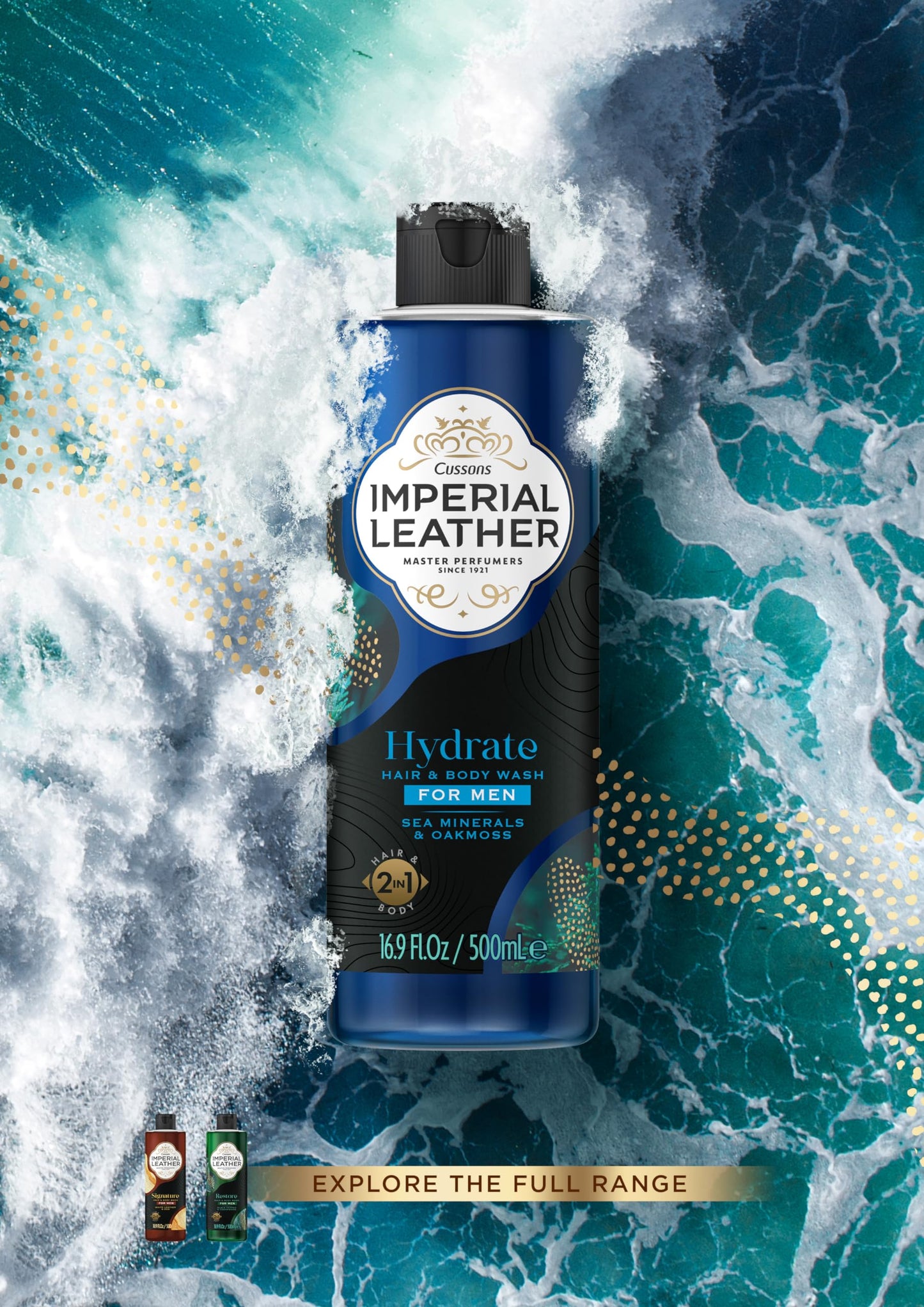 - Imperial Leather Hydrate Men Shower Gel 2in1 Hair and Body Wash -