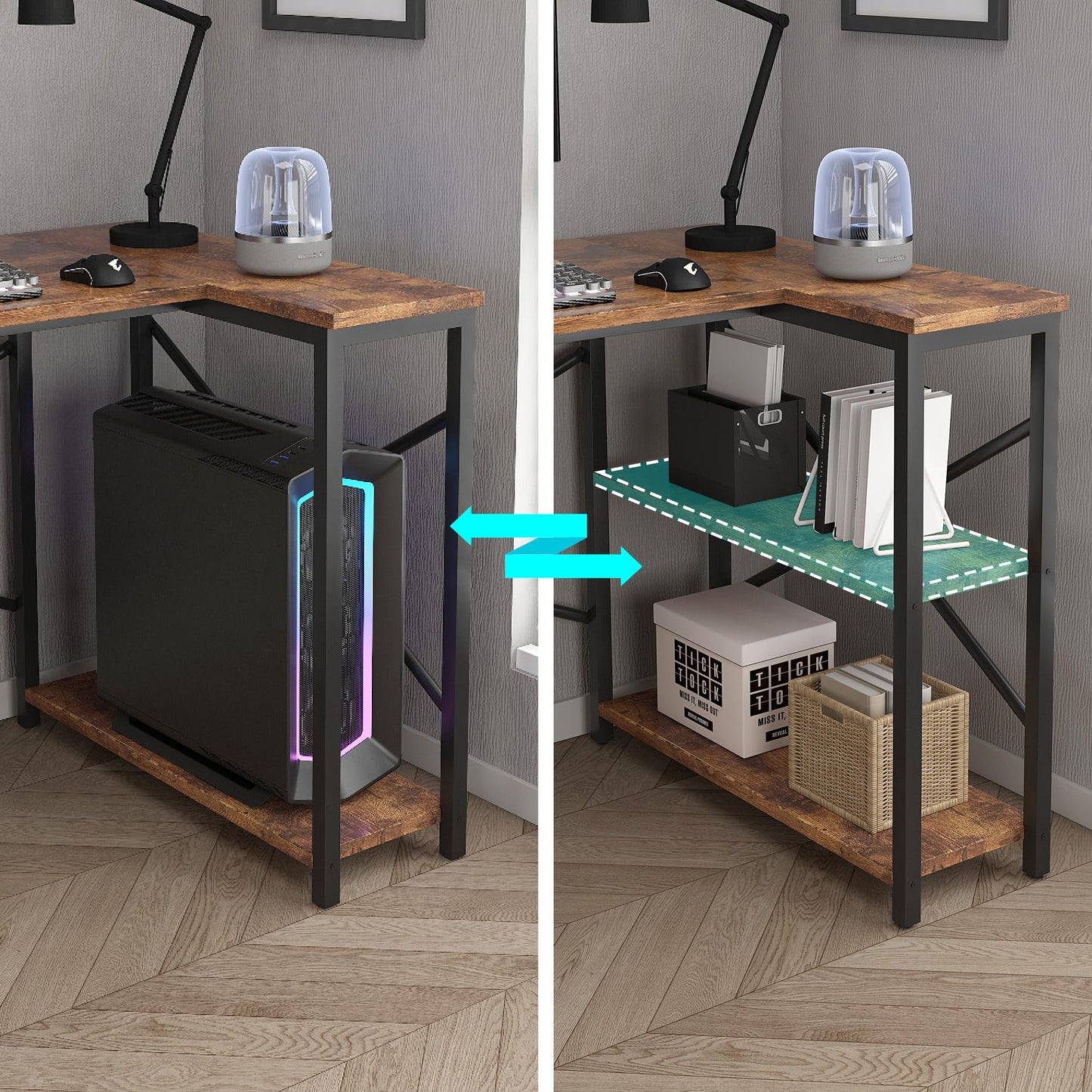 - MCC Direct L Shaped Corner Desk | Computer Desk | Study Office Desk | Gaming Desk -