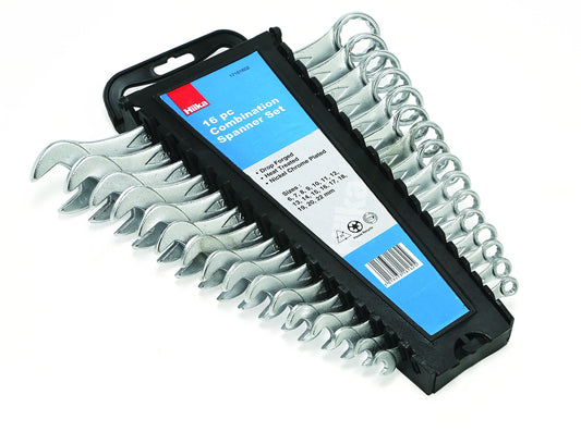 - Hilka 17161602 Metric Combination Spanner Set | Silver -