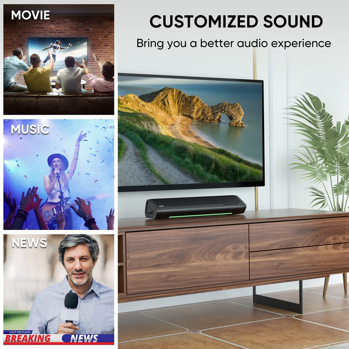 - Saiyin Sound Bar for TV | Soundbar with Bluetooth -