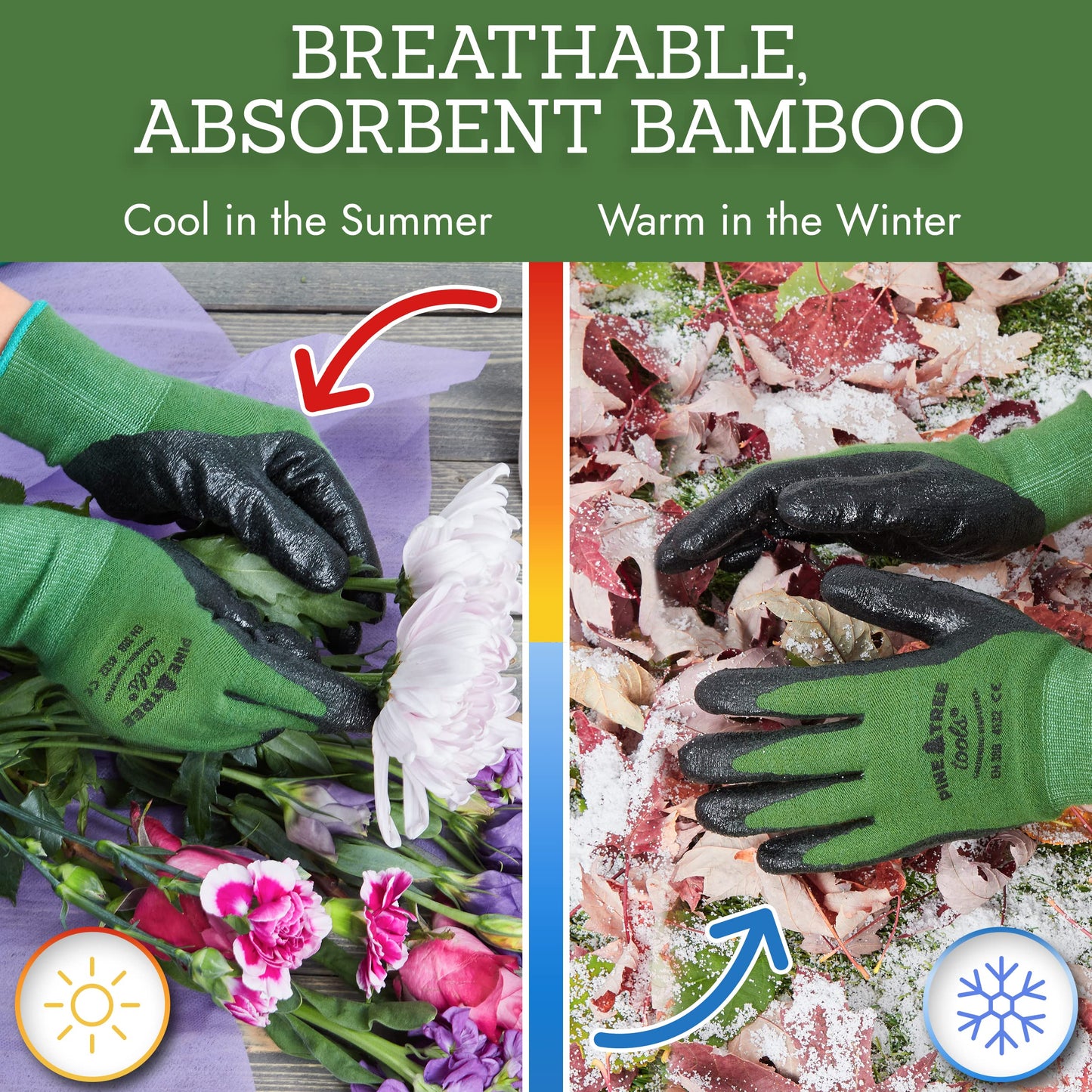 - Pine Tree Tools Gardening Gloves | Bamboo Made | Mesh Type -