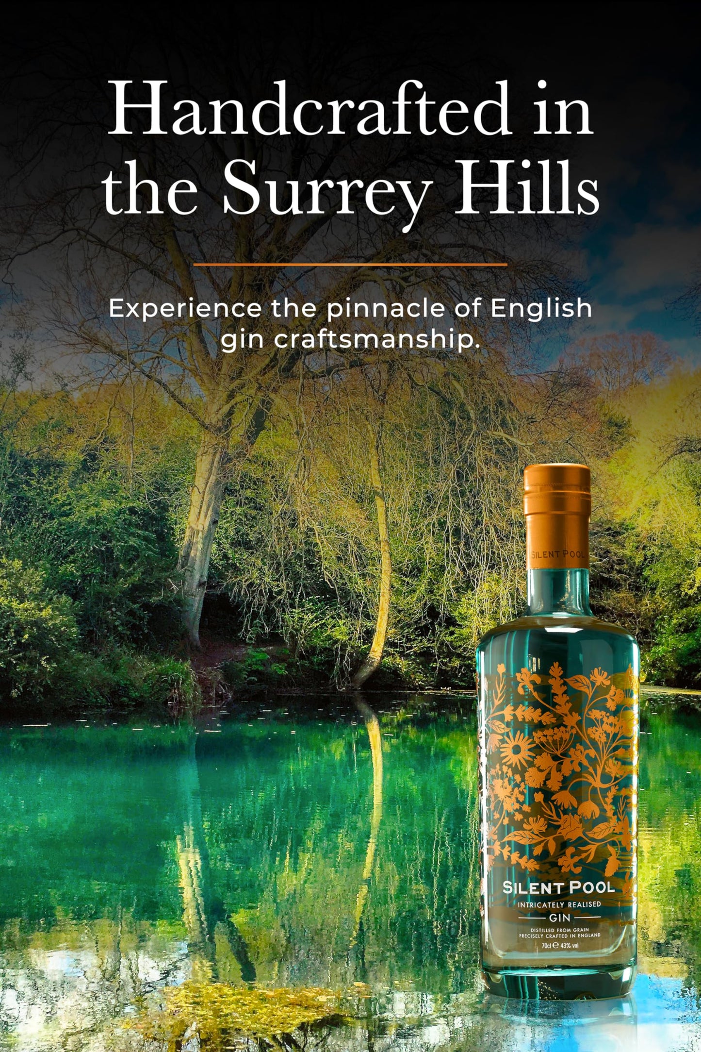 - Silent Pool Gin | Floral and Zesty London Dry Gin | 70 cl -