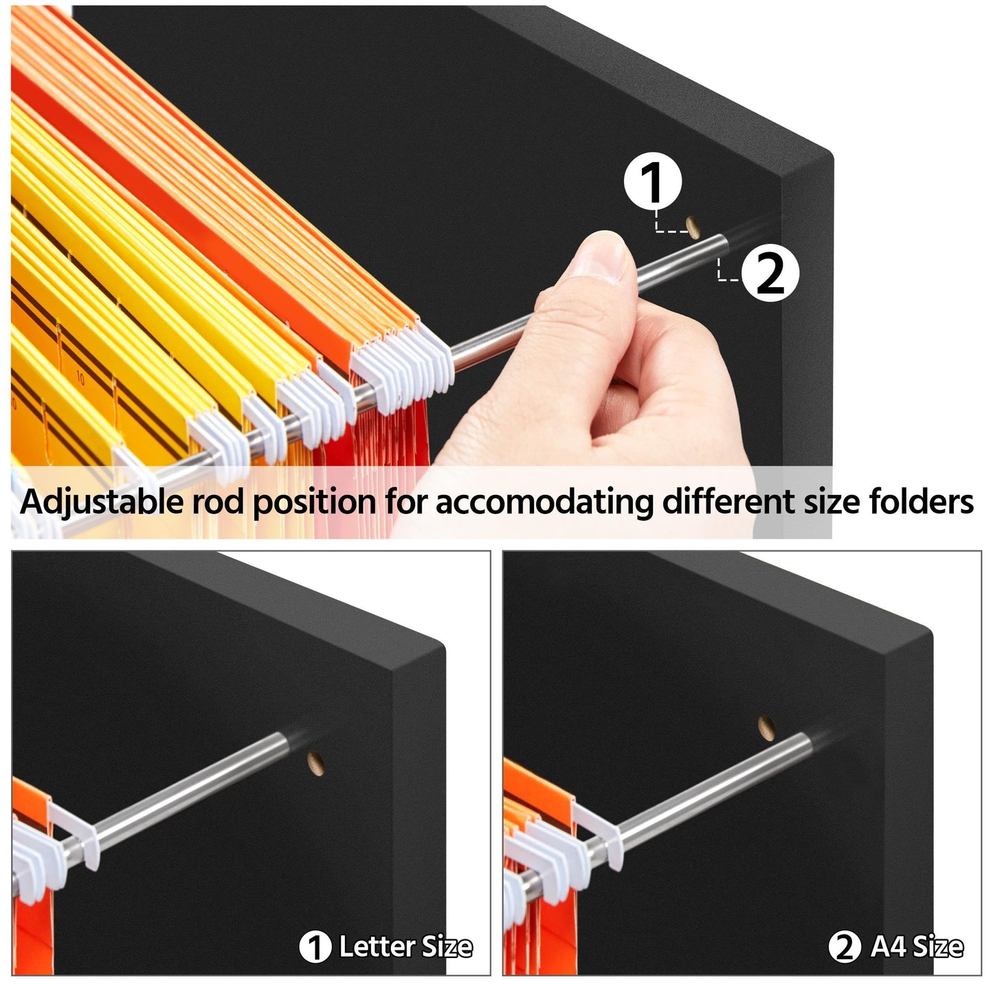 - Yaheetech File Cabinet for Home and Office,Black.