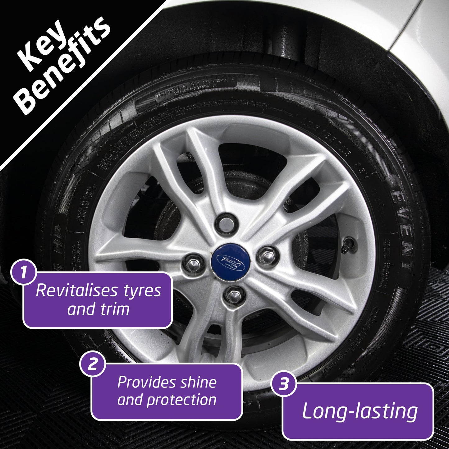 - Wonder Wheels All Black Gloss Tyre Gel, 500 ml