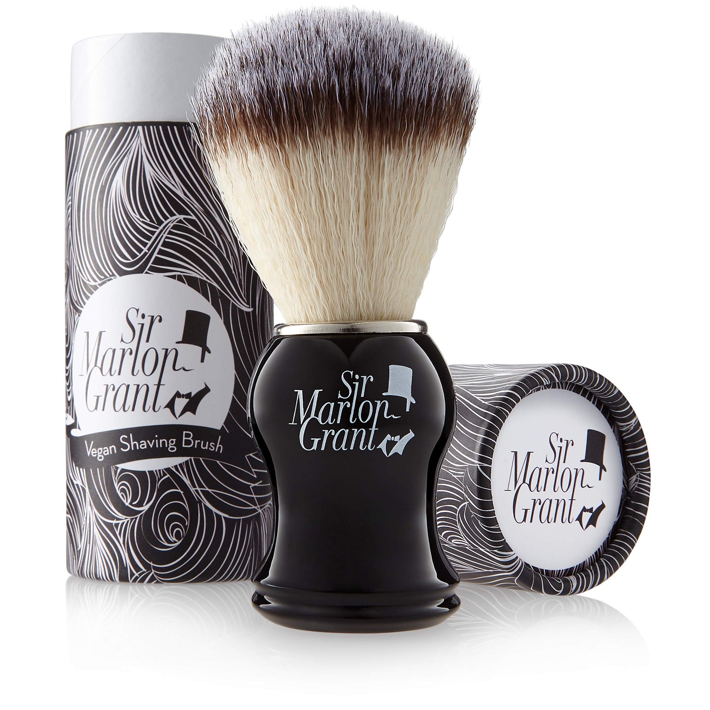 - Premium Vegan Shaving Brush with Badger Hair Imitation | Face Brush for Shaving Soap -