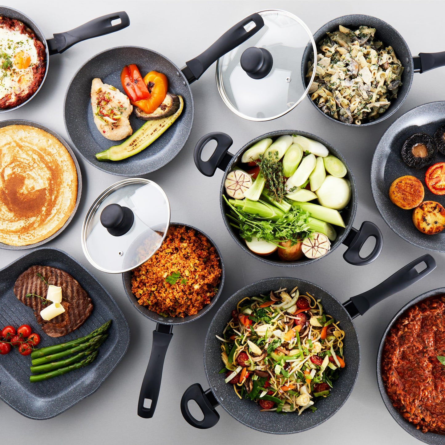 - Russell Hobbs | Metallic Marble Crepe and Pancake Frying Pan |  Non-Stick Flat Skillet Pan for Omelette -