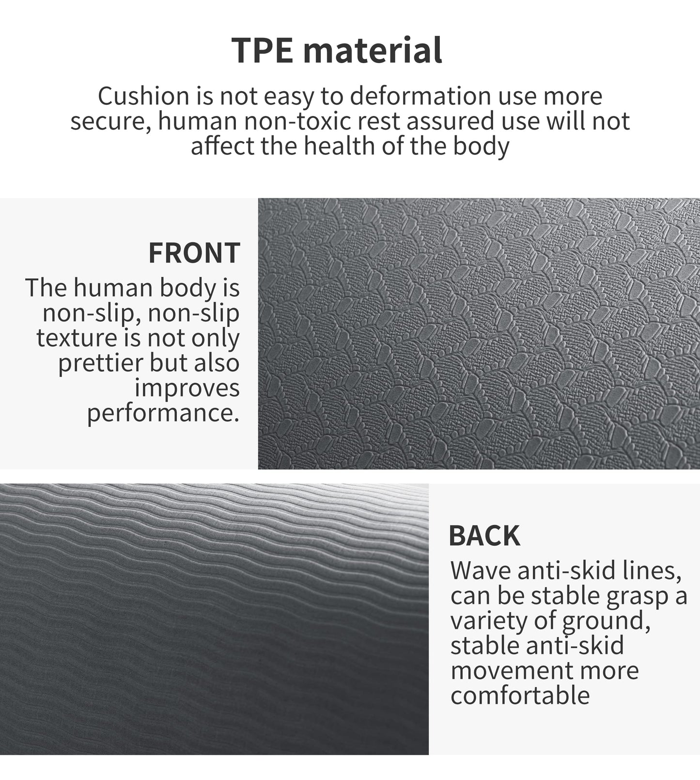 - LaiEr Yoga Mat Extra Size TPE Exercise Mat for Men | Non Slip Mat for Workout -