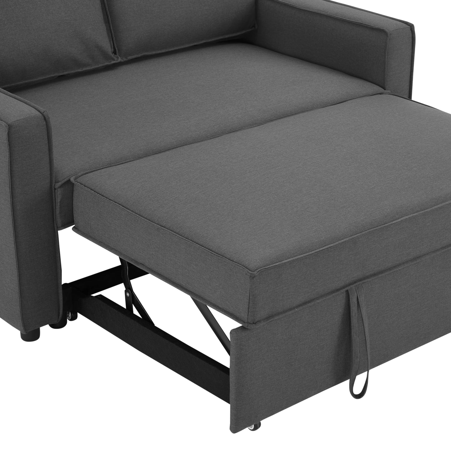 - Home Detail Faux Leather Pull Out Sofa Bed | Two Seater SofaBed Upholstered Settee -