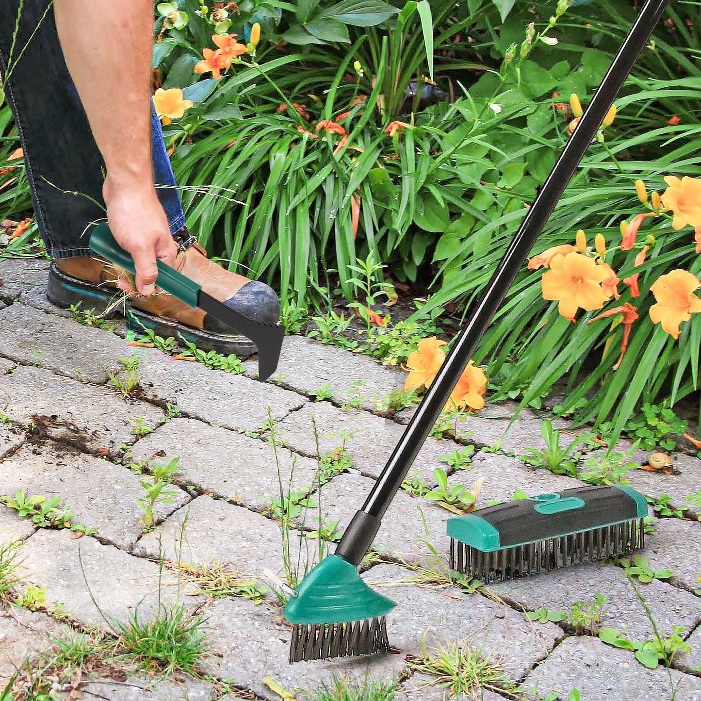 - Taylor & Brown | 4 in 1 Telescopic Weed Remover Brush -