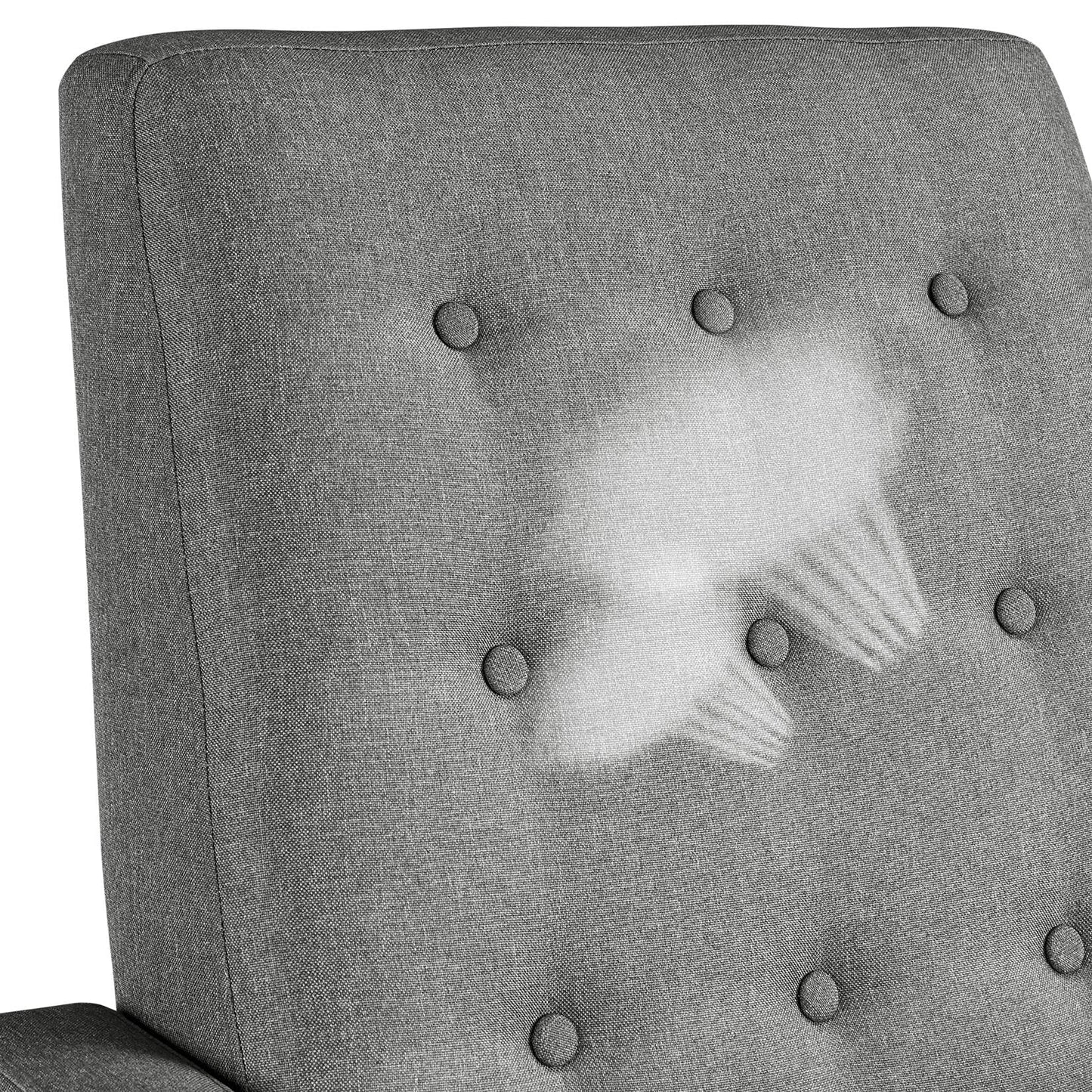 - Yaheetech Grey Modern Recliner Chair Adjustable Reclining Armchair Upholstered Sofa Couch.