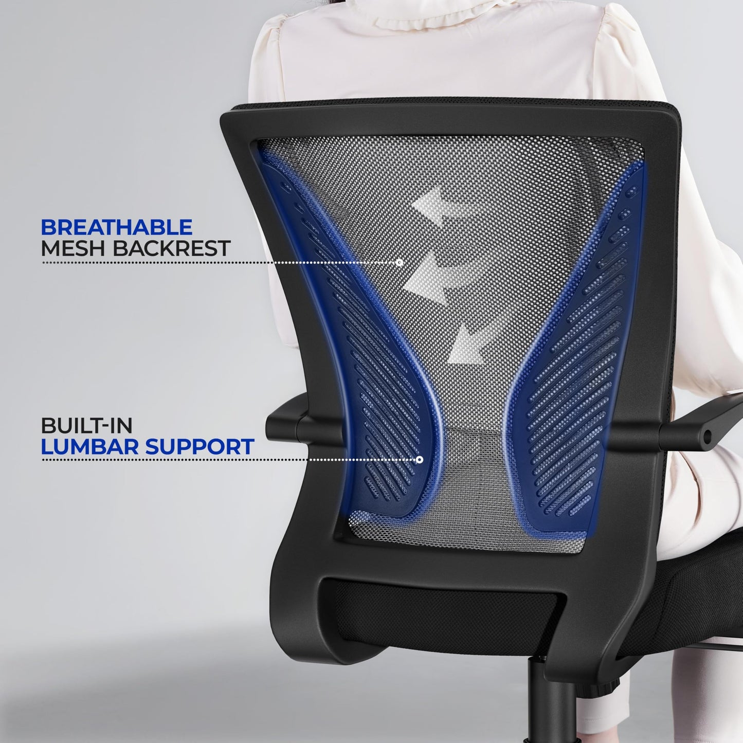 - Yaheetech Adjustable Office Chair, Ergonomic Mesh Swivel Chair For Office.