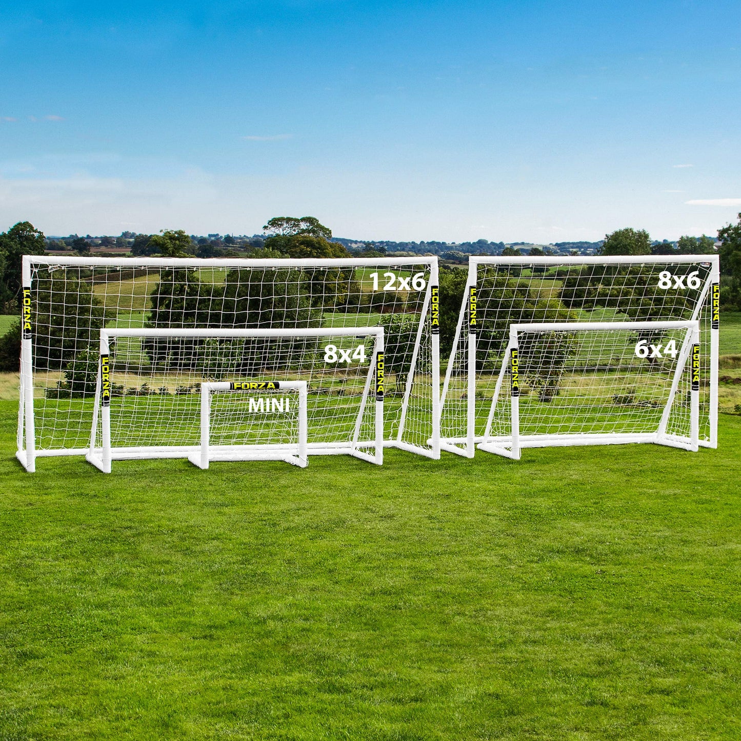 - FORZA Football Goal | 6ft x 4ft Kids Garden Goal with PVC Posts & Net | Optional Target Sheet, Ball & Bag (Goal, Bag, and Target Sheet) -