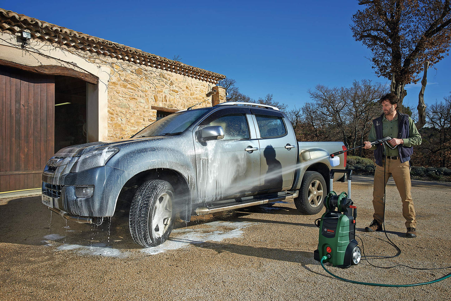 Bosch High Pressure Washer AdvancedAquatak 140 (2100 W, 140 Bar Pressure, Max. Flow Rate 450 l/h, Max. Flow Temperature: 40 °C, Hose Length 5 Metres, in Carton Packaging)