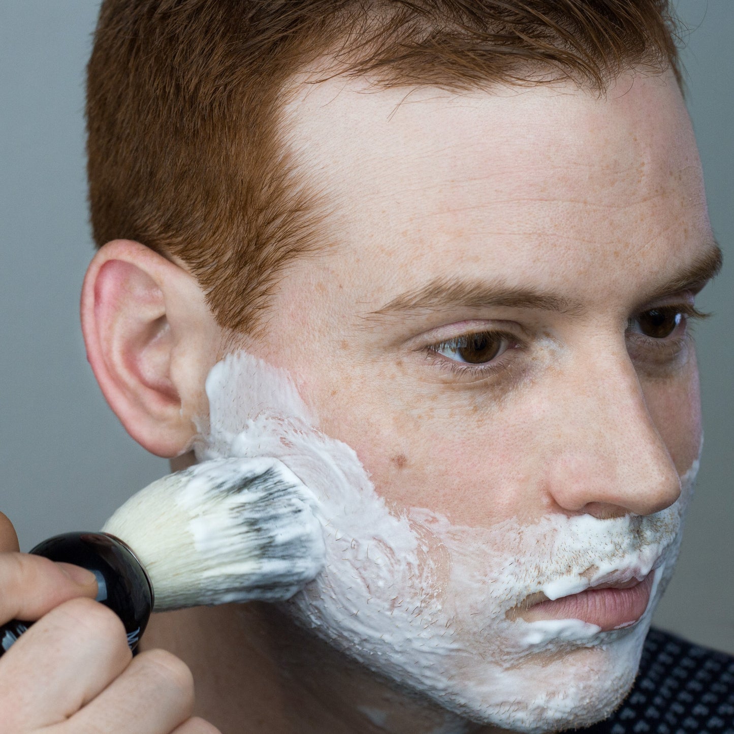 - Premium Vegan Shaving Brush with Badger Hair Imitation | Face Brush for Shaving Soap -