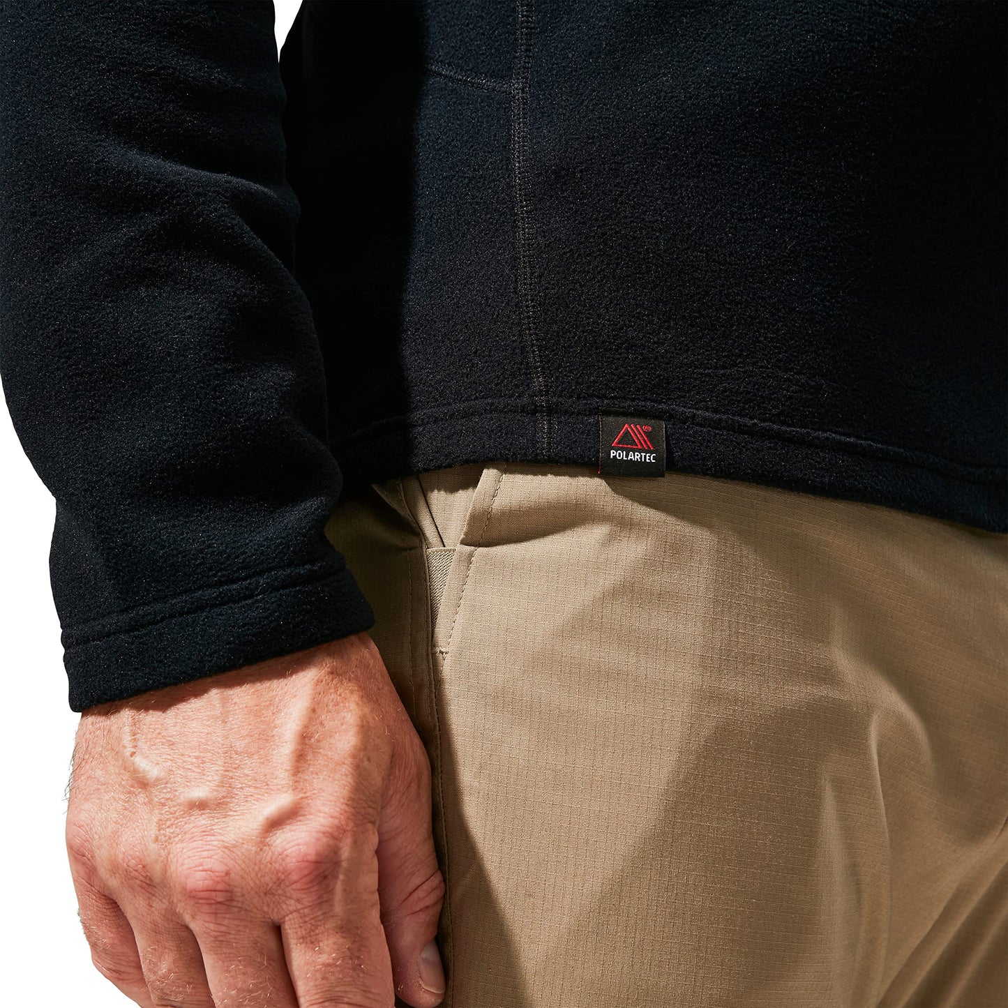 Berghaus Men's Prism Micro Polartec Fleece Jacket, Added Warmth, Extra Comfortable, Black, L