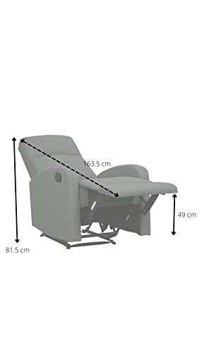- EVRE Recliner Arm Chair | Adjustable Leg Rest | Reclining Functions Fabric -
