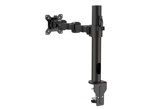 Amazon Basics Single Monitor Stand - Height Adjustable Arm Mount, Steel, Black
