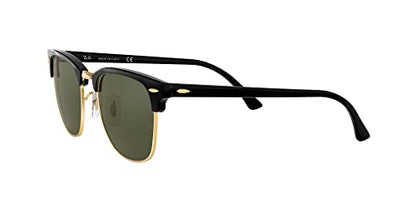 - Ray-Ban Clubmaster Rectangular Sunglasses | Black -