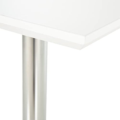 - HOMCOM Square Height Adjustable Bar Table Counter Pub Desk | With Metal Base For Home Bar -