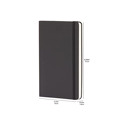 Amazon Basics Classic Notebook, Large, Ruled, Black