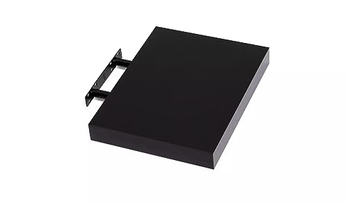 - Homme Concept | 110cm High Gloss Floating Shelves | Black Wall Shelf -