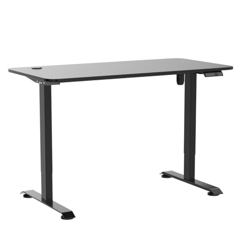 Devoko Electric Standing Desk 160x80cm with USB Charging Height Adjustable Desk with Desktop Sit Stand Up Desk Heavy Duty Steel 3 Memory Smart Pannel(Black)