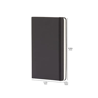Amazon Basics Classic Notebook, Large, Ruled, Black