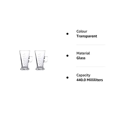 Costa V Shapped Latte Glasses 2 Pack Genuine Product Size Large 440ml