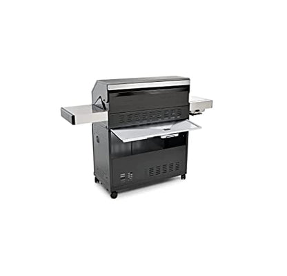CosmoGrill Premium Black 7 Gas Burner 6+1 Barbecue Grill with Waterproof Cover, Stainless Steel Ceramic Searer, Built-in Temperature Gauge for Home Garden Party Outdoor BBQ Cooking