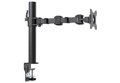 Amazon Basics Single Monitor Stand - Height Adjustable Arm Mount, Steel, Black