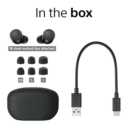- Sony WF-1000XM5 Wireless Noise Cancelling Headphones With Bluetooth | In-ear Headphones | Black -
