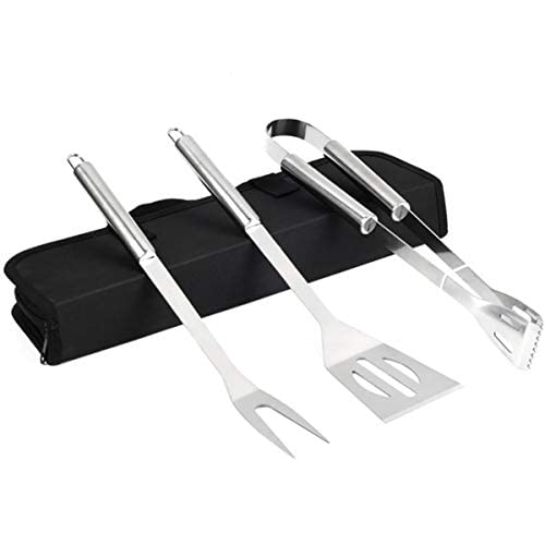 - GQC 3PCS BBQ Grill Tool Set | Stainless Steel Barbecue Grilling Utensils Kit with Carry Bag -