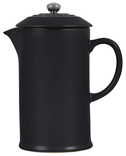 - Le Creuset Stoneware Cafetière French Press | Stainless Steel Plunger | 1 Litre | Serves 3-4 Cups -