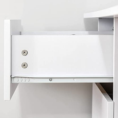 - HOMCOM Computer Desk | Writing Table | PC Workstation with 3 Storage Shelves and Drawers -