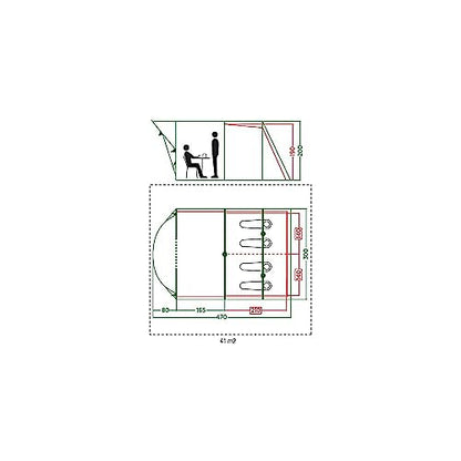 Coleman Tent Vail 4 | Family tent for 4 persons | large 4 man camping tent with 2 extra-large sleeping compartments and vestibule | quick to set up | waterproof HH 4,000 mm