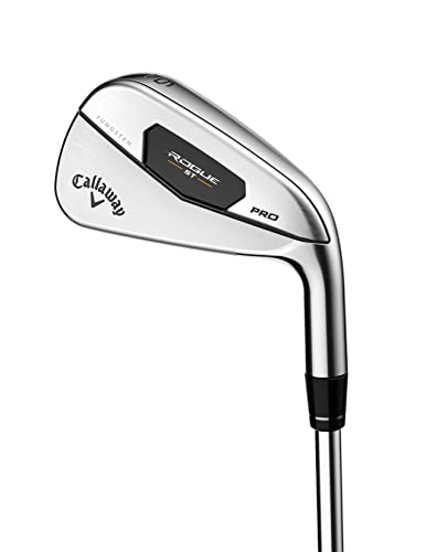 Callaway Golf Rogue ST Pro Iron Set (Left Hand, Graphite Shaft, Stiff Flex, 4 Iron - PW, AW, Set of 8 Clubs)
