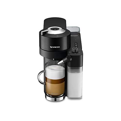 De'Longhi Nespresso Vertuo Lattissima ENV300.B, Automatic Coffee Machine with Automatic Milk Frother, Single-Serve Capsule Coffee Machine, 5 Cup Sizes, 1500W, Matt Black & Glossy