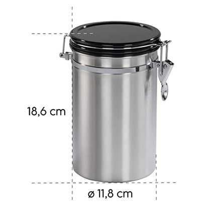 - Xavax Coffee Jar for 1 kg Coffee, Stainless Steel.